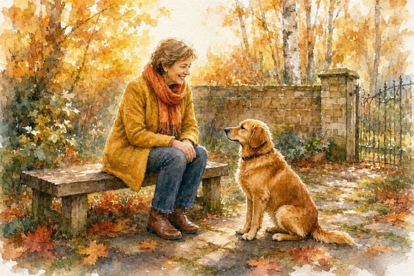 Automne banc pierre les regards
