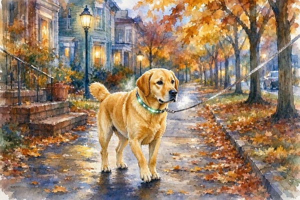 Automne chien labrador visible