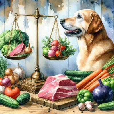 Balance ingrédient plat cuisiné pour son chien