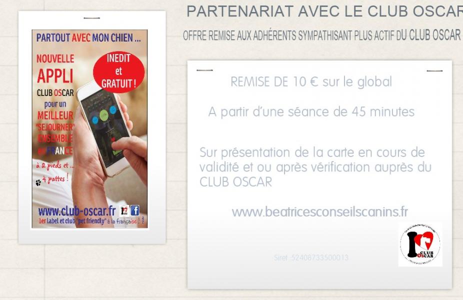 Carte partenariat club oscar 2016