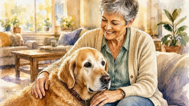 Chien golden age reconfort
