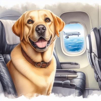Labrador en cabine