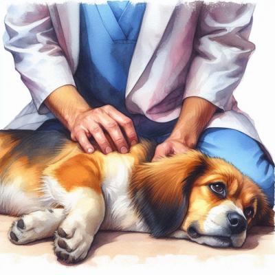 Osteopathie sur un chien