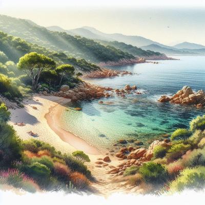 Plage maquis corse