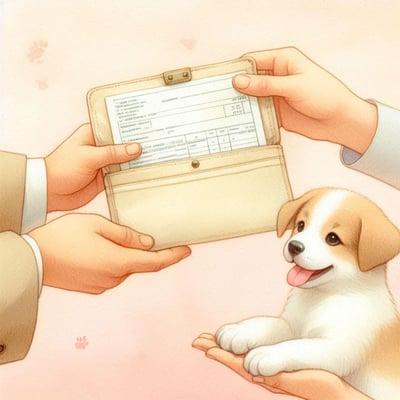 Pochette document chiot