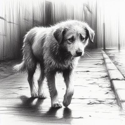 Chien à la rue