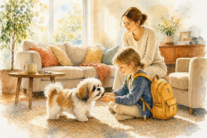 Shih tzu rentree fillette