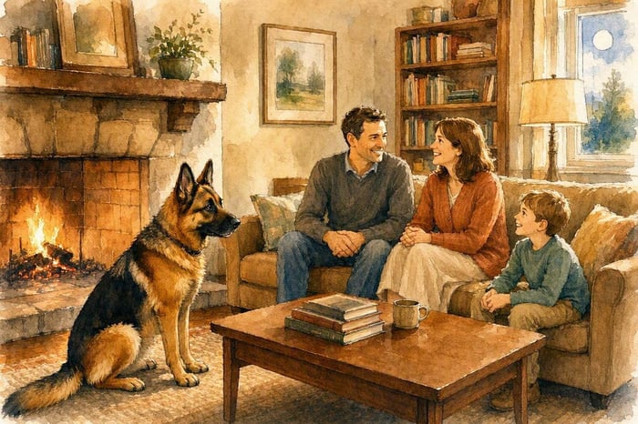 Soiree en famille devant la cheminée